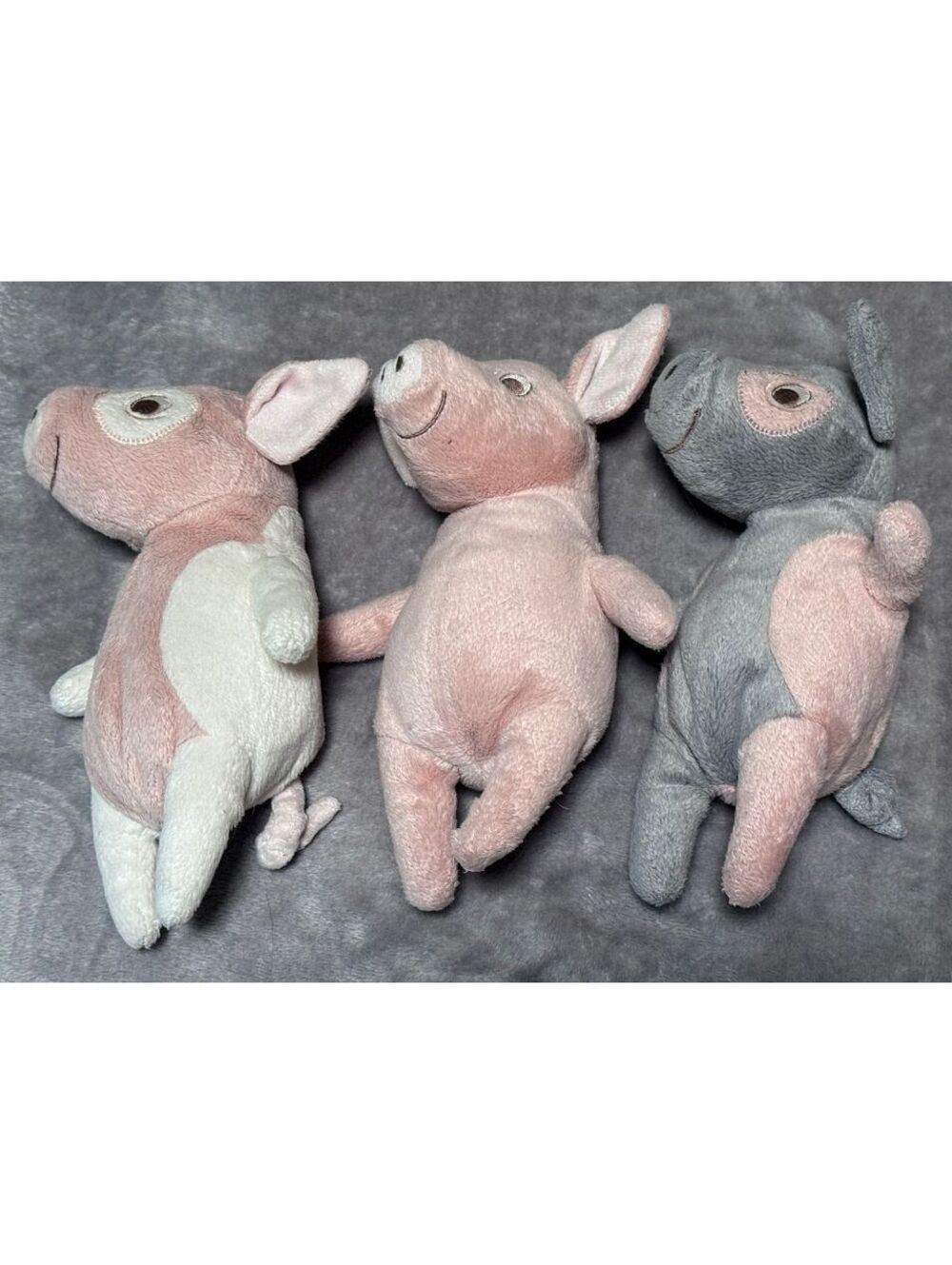 IKEA Kelgris Three Little Pigs Piglet Plush 7" - Set of 3 No Tags Stuffed Pigs